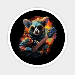 Lemur Playing Guitar Magnet